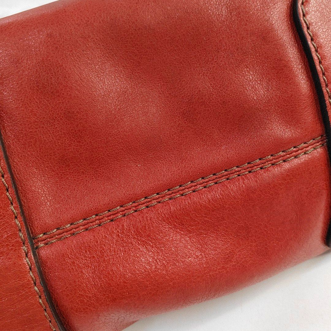 LOEWE Red Cowhide Tote Bag Golden hardware-(SKU)-957327869