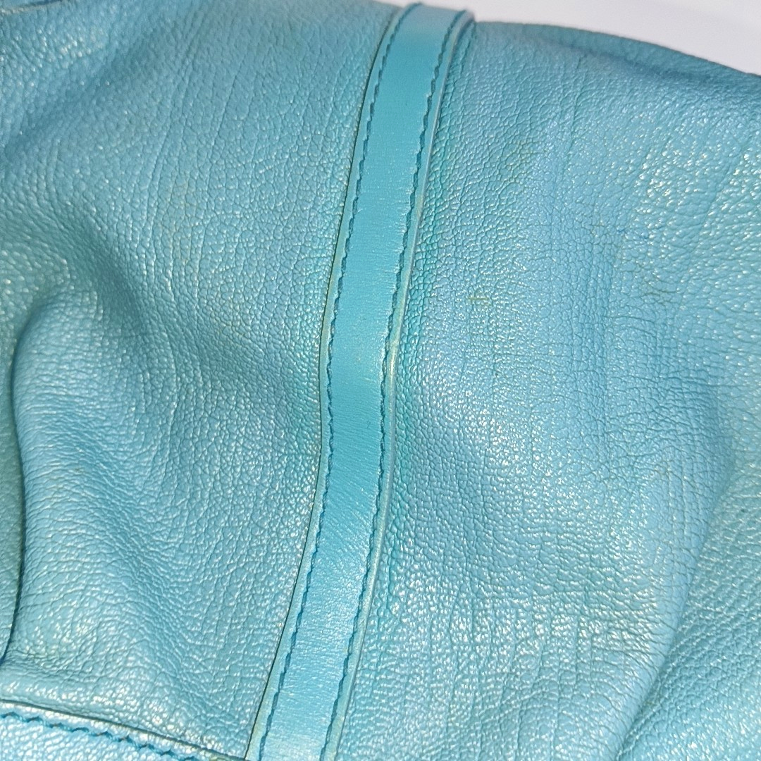 BVLGARI Light Blue Cowhide Single Shoulder Bag Golden hardware-(SKU)-935263487