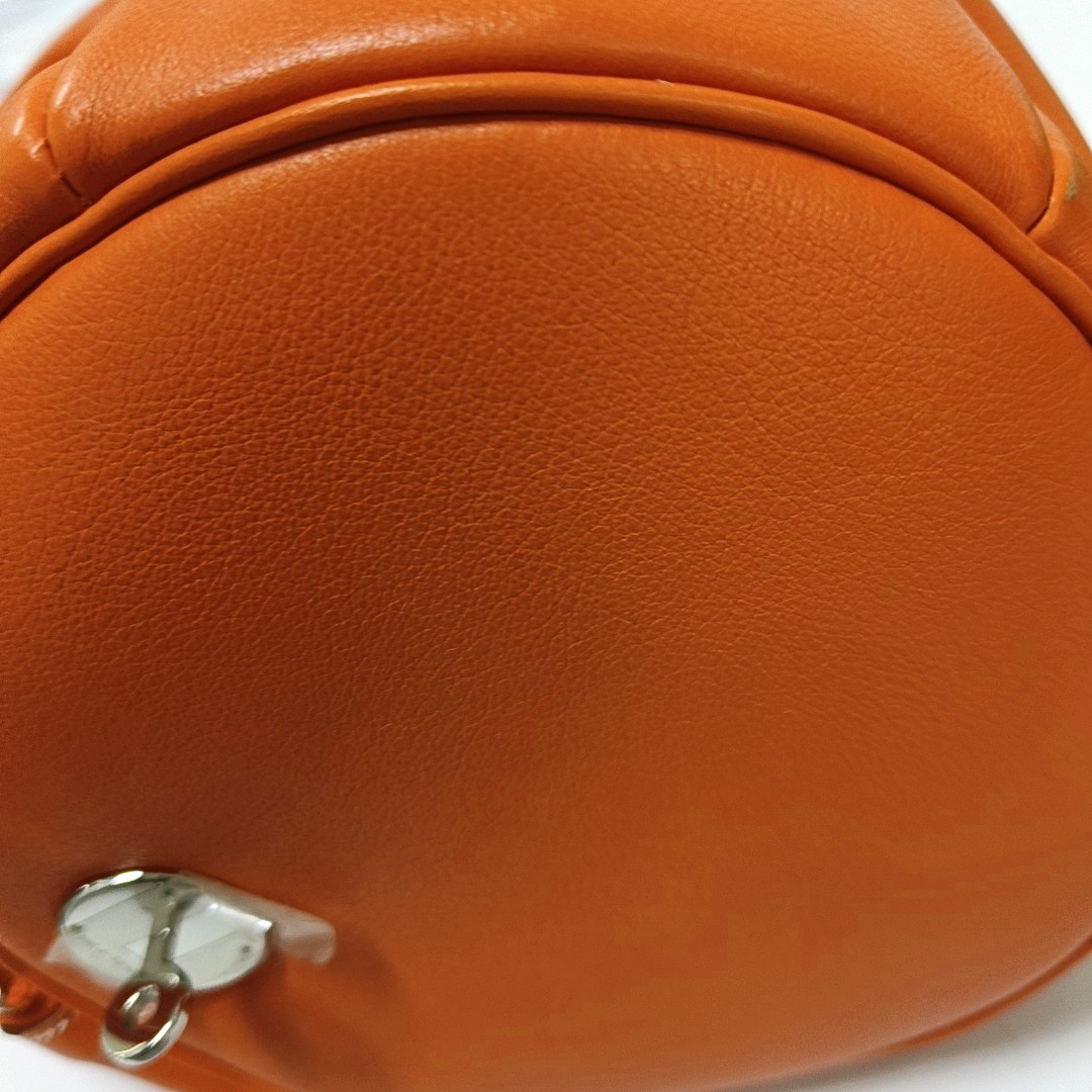 HERMÈS Voyage Polochon Orange Evercolor Calfskin Handbag Golden Hardware 🄽-(SKU)-943397886