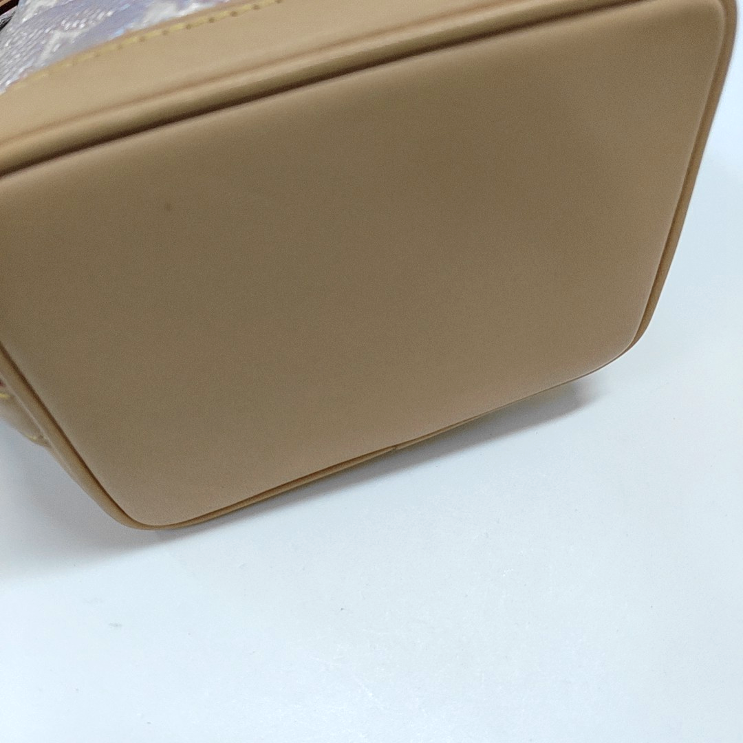 LOUIS VUITTON NOÉ Mini Pink Coated Canvas MonogramShoulder Bag Tote Bag Gold Hardware 2 Removable Straps-(SKU)-964981440