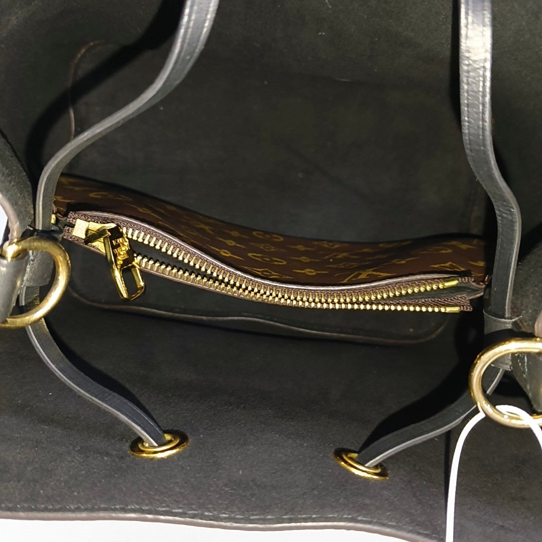 LOUIS VUITTON NÉONOÉ Medium Brown Coated Canvas Monogram Neverfull Shoulder Bag with Gold Hardware and Detachable Strap-(SKU)-966186595