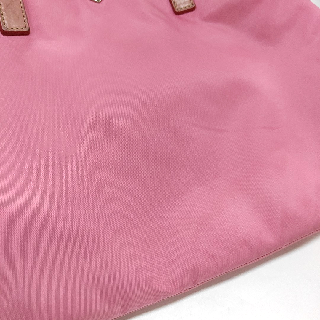 PRADA Tote bag Pink Nylon Logo Single Shoulder Bag Silver Hardware shoulder straps-(SKU)-957386735