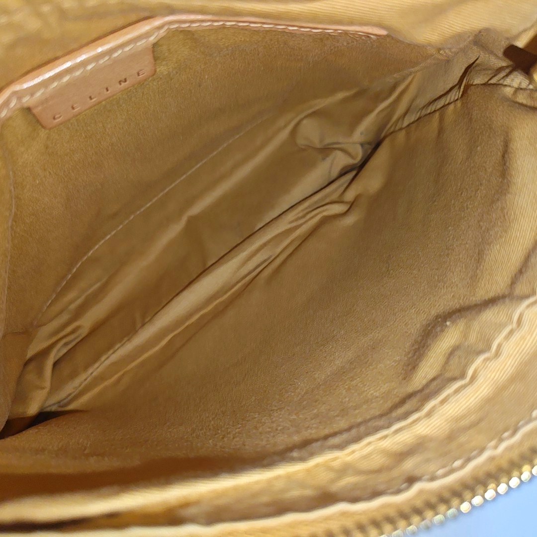 CELINE Brown Suede Leather Embossed Single Shoulder Bag Golden hardware Removable shoulder strap-(SKU)-940050466