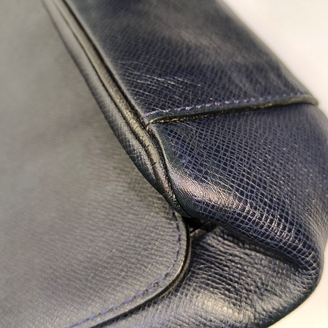 LOUIS VUITTON BOREAL Dark Blue Cowhide Single Shoulder Bag Crossbody Bag Silver Hardware-(SKU)-931854532