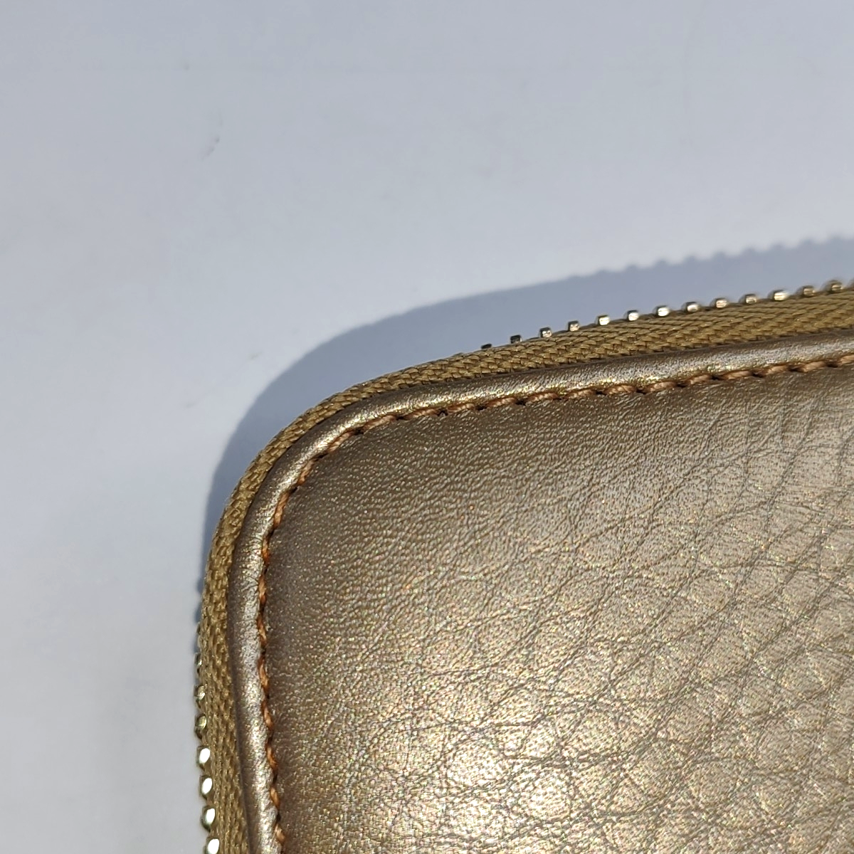 GUCCI Champagne-Colored Cowhide Embossed Wallet Golden hardware-(SKU)-939007917