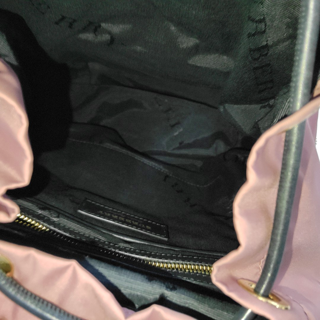 BURBERRY The Rucksack Medium size Beige Nylon Backpack Tote Bag Golden hardware-(SKU)-954221231
