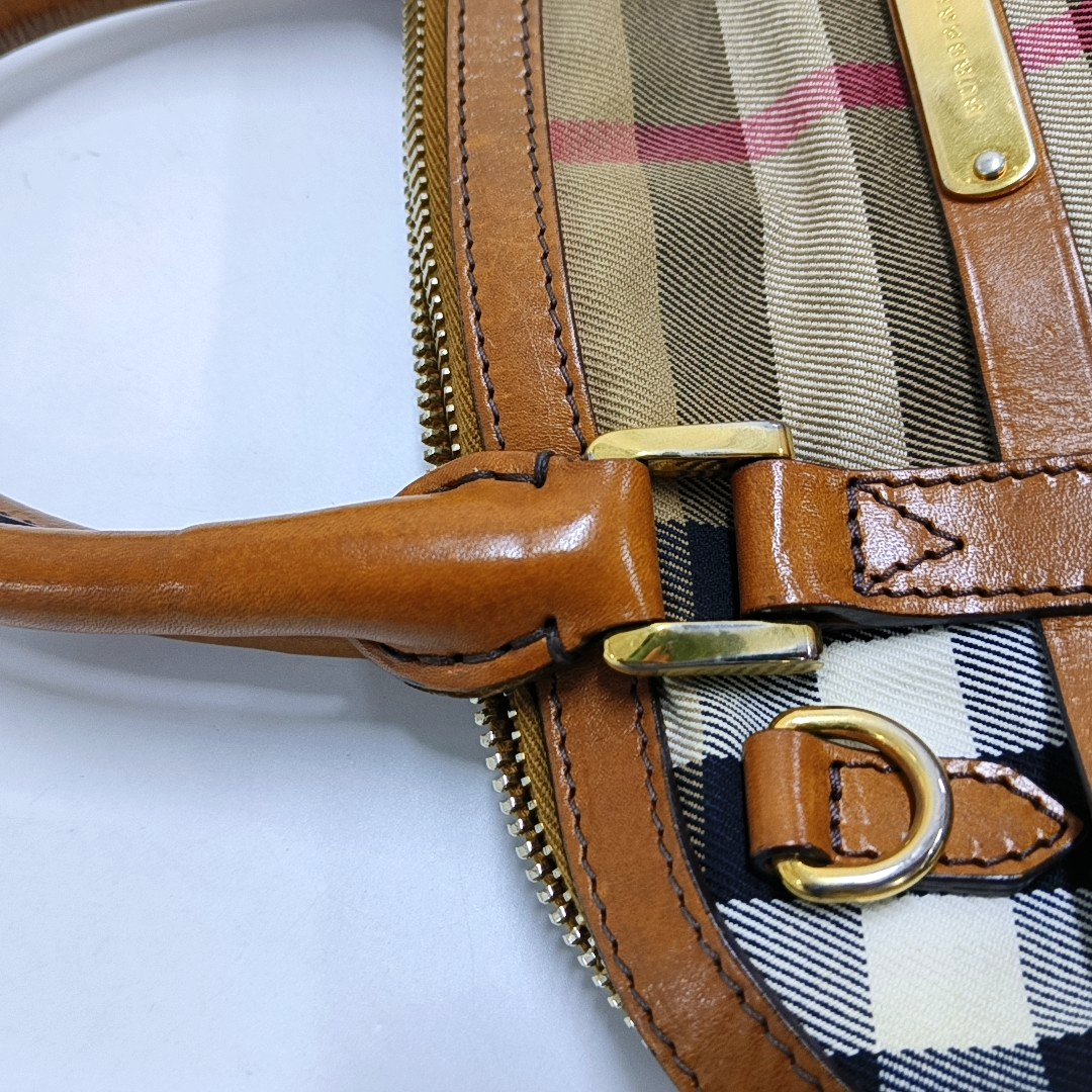 BURBERRY Sartorial Orchard Brown Canvas Handbag Crossbody Bag Single Shoulder Bag Golden hardware-(SKU)-958155782