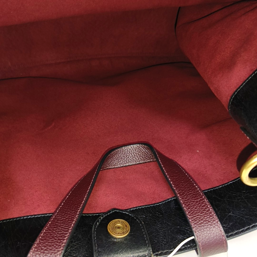 COACH FIELD Red Coated Canvas Carriage Single Shoulder Bag Crossbody Bag Handbag Golden hardware Pouch detachable shoulder strap-(SKU)-929655472