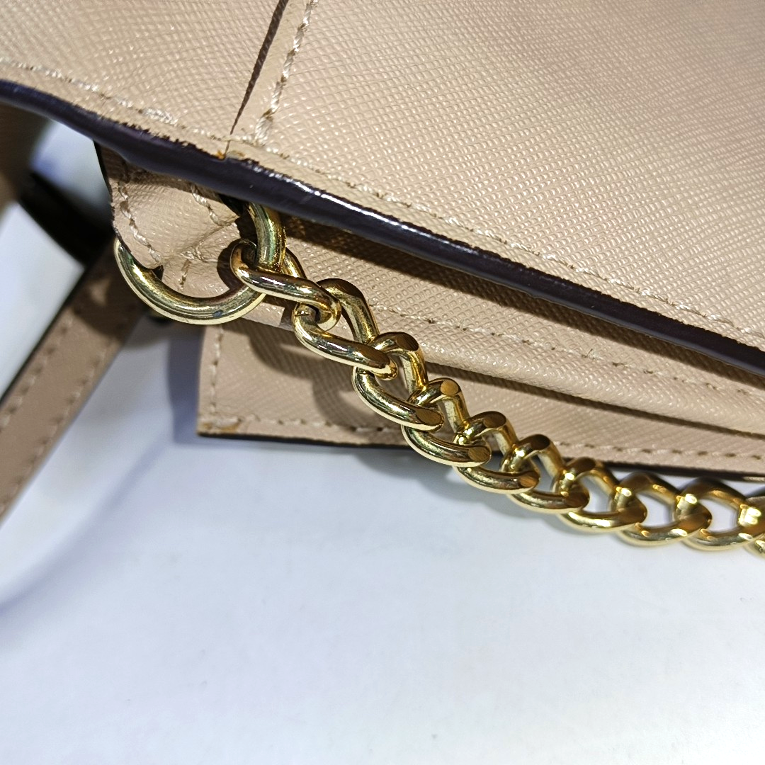 MICHAEL KORS Pink Leather Single Shoulder Bag, Crossbody Golden hardware Removable shoulder strap-(SKU)-951851084