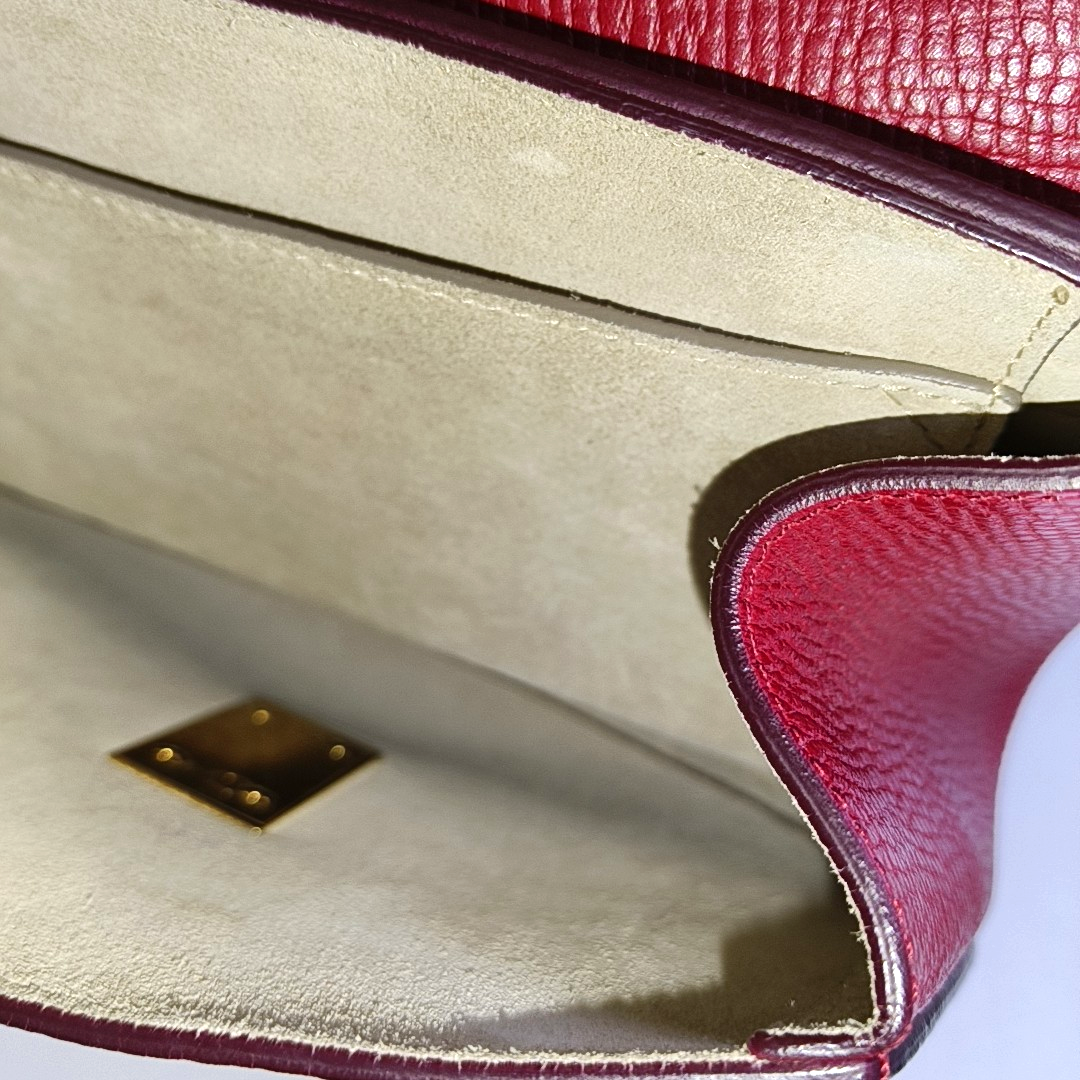 Chloé Drew Medium size Red Cowhide Piggy Bag Single Shoulder Bag Sling Golden hardware-(SKU)-955862500