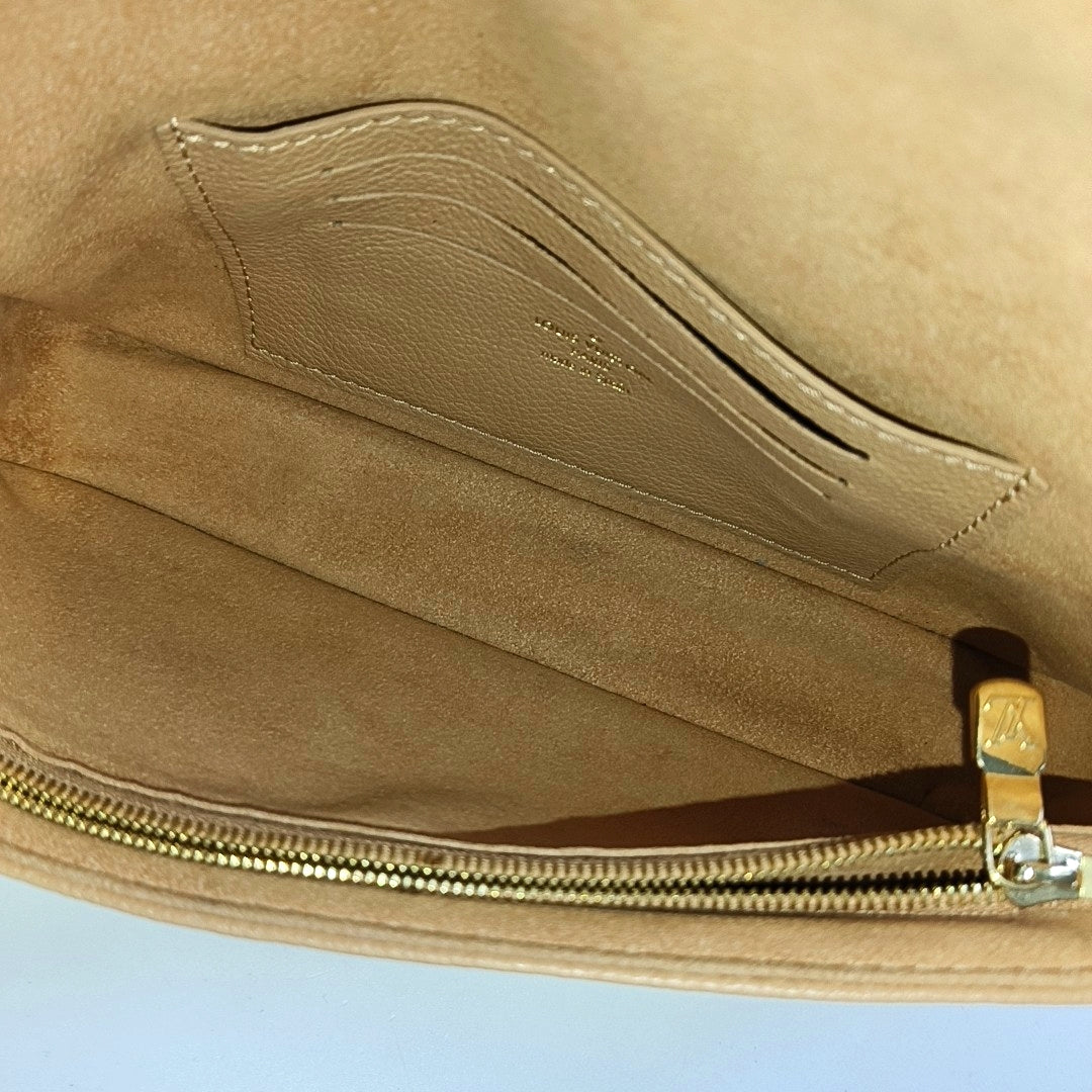 LOUIS VUITTON IVY Blush Pink Leather Monogram Shoulder Bag with Shoulder Strap, Gold Hardware, 2 Removable Shoulder Straps, Accessories Included-(SKU)-967822924