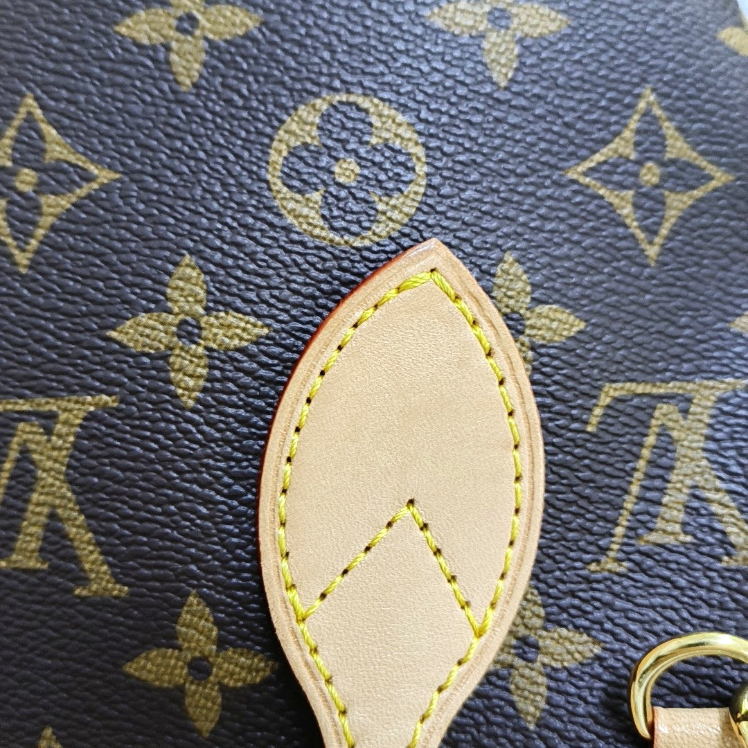 LOUIS VUITTON NEVERFULL BB brown coated canvas Monogram shoulder bag handbag crossbody bag removable shoulder strap-(SKU)-968798097