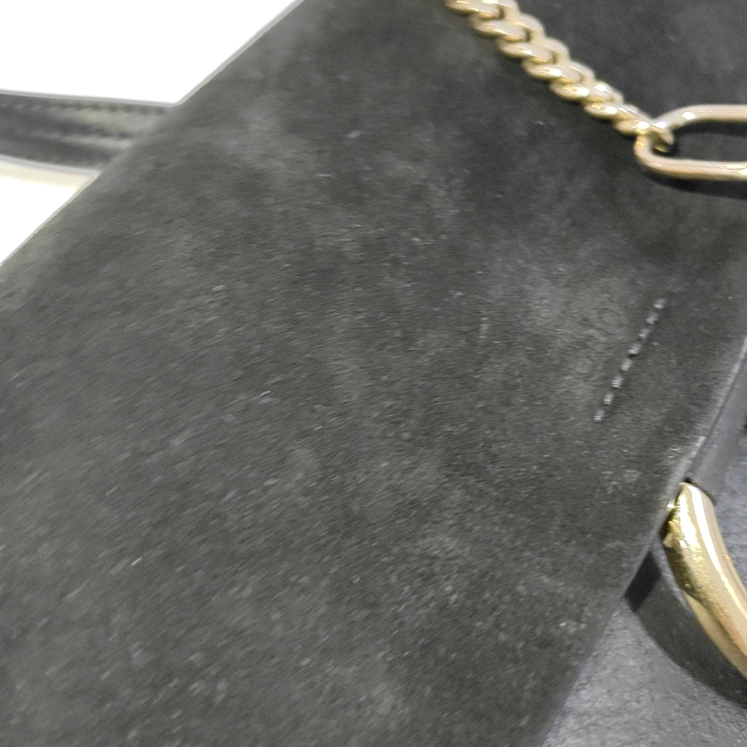 Chloé Faye Small size Black Leather Crossbody Bag Single Shoulder Bag Golden hardware-(SKU)-929268021