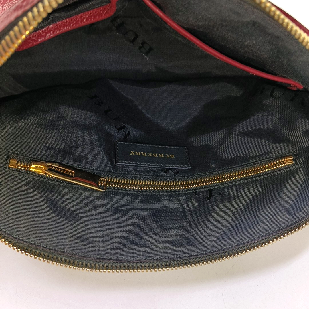 BURBERRY Clifton Medium size Red Cowhide Single Shoulder Bag Handbag Crossbody Bag Golden hardware Removable shoulder strap-(SKU)-954487883