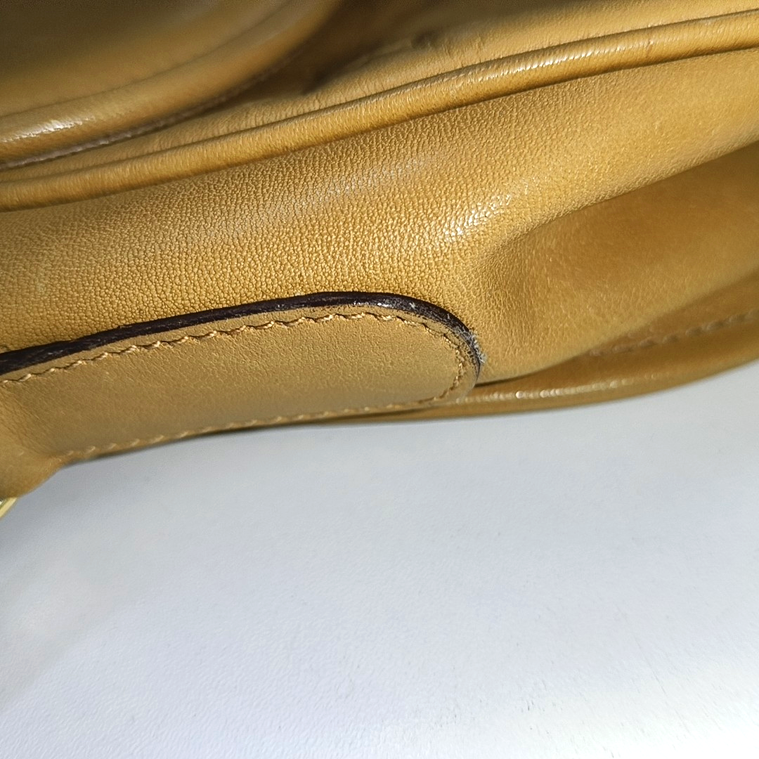 CELINE Brown Leather Single Shoulder Bag Crossbody Bag Silver Hardware-(SKU)-14353451
