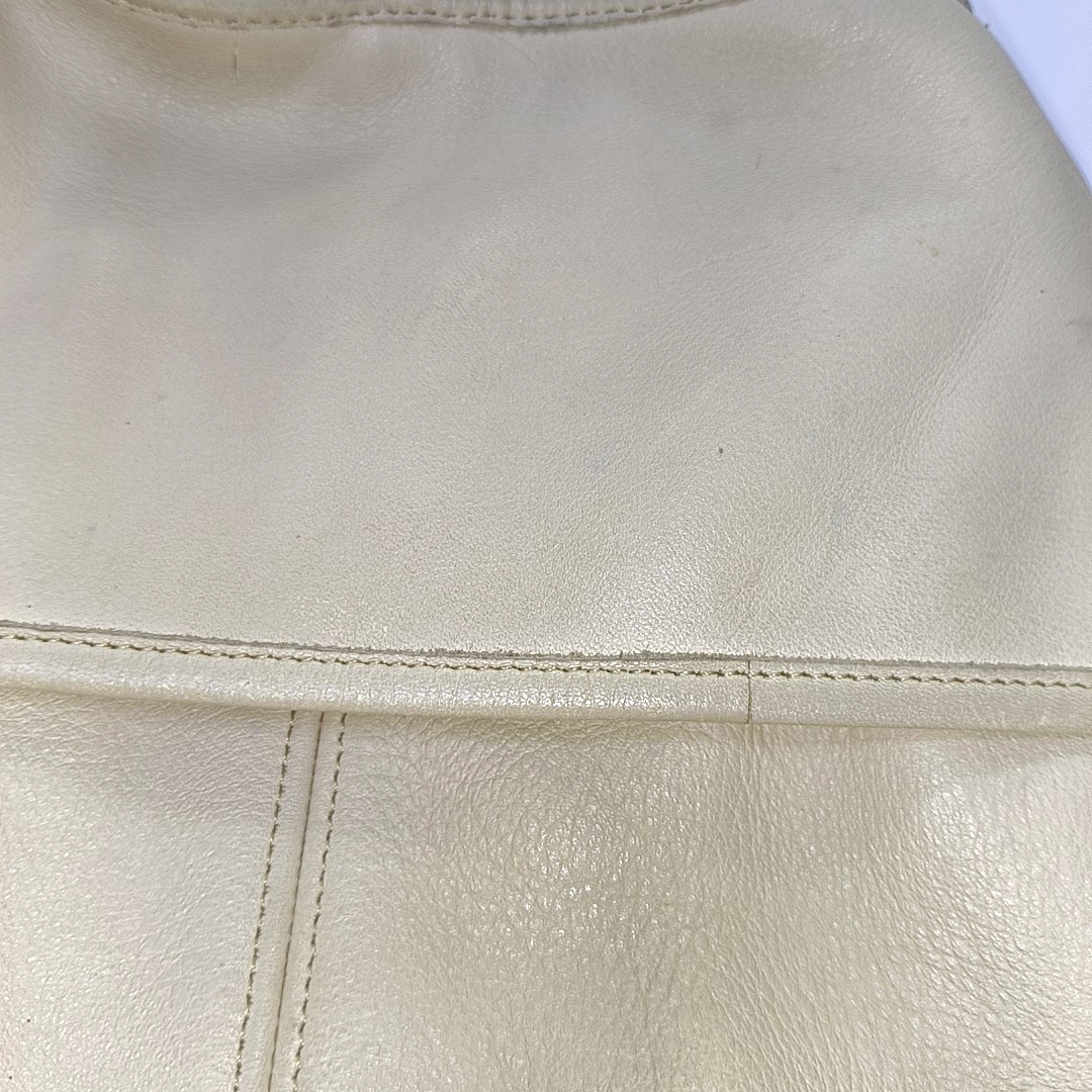 COACH Bucket bag Beige Leather Single Shoulder Bag Golden hardware-(SKU)-934222041