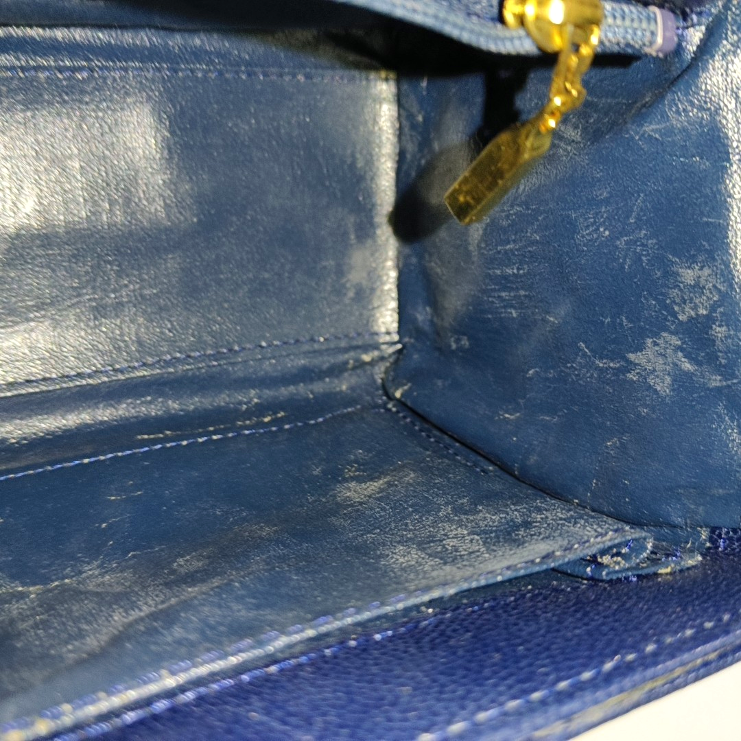 GIVENCHY Box Bag Dark Blue Leather Handbag Golden hardware-(SKU)-12936478