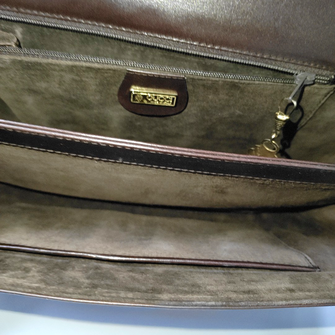 GUCCI Burgundy Leather Single Shoulder Bag Golden hardware Removable shoulder strap-(SKU)-932491489