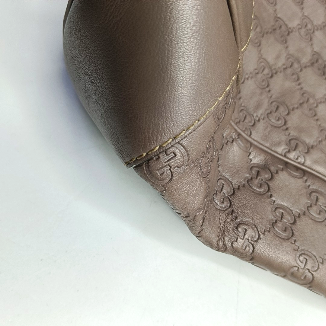 GUCCI Mayfair Purple leather old flower embossed handbag Golden hardware-(SKU)-953543271
