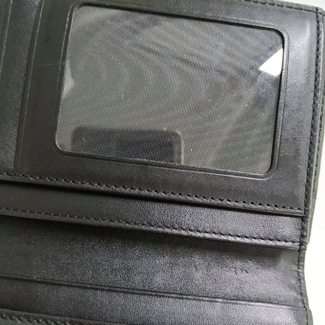 MCM Black Coated Canvas Stud Wallet Silver Hardware-(SKU)-938652403