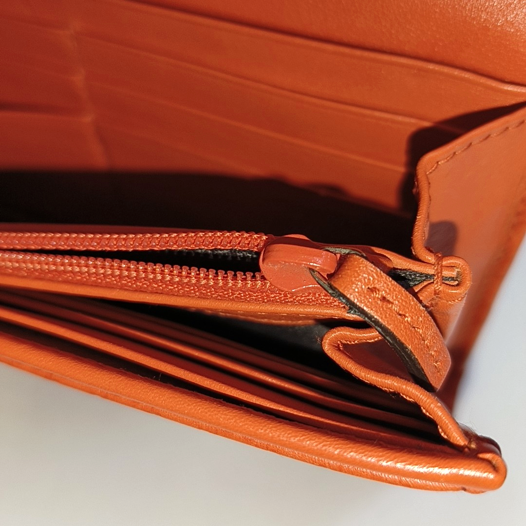 GUCCI Microguccissima Orange leather old-favorite wallet Golden hardware-(SKU)-958770113