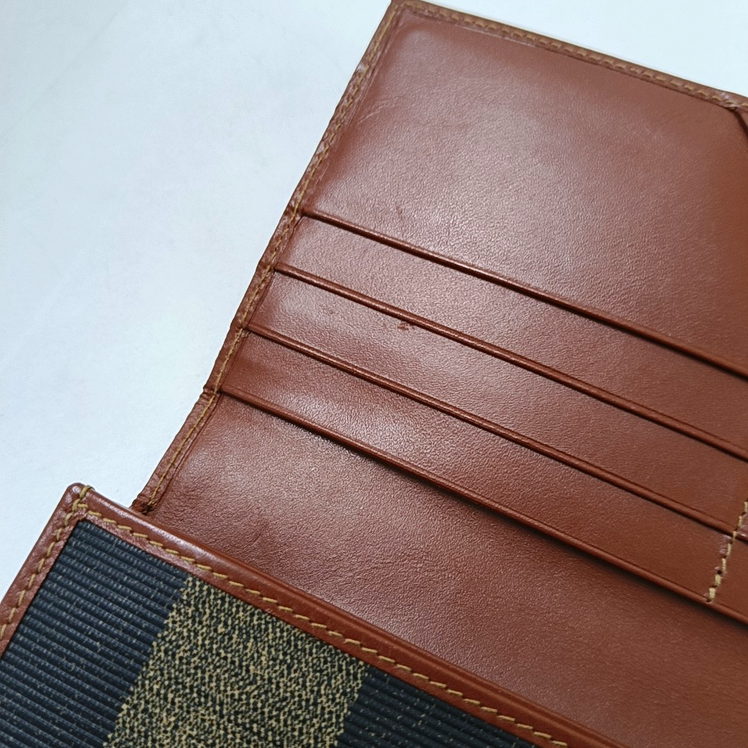 FENDI 拼色涂层帆布双F钱包 Golden hardware-(SKU)-945549641