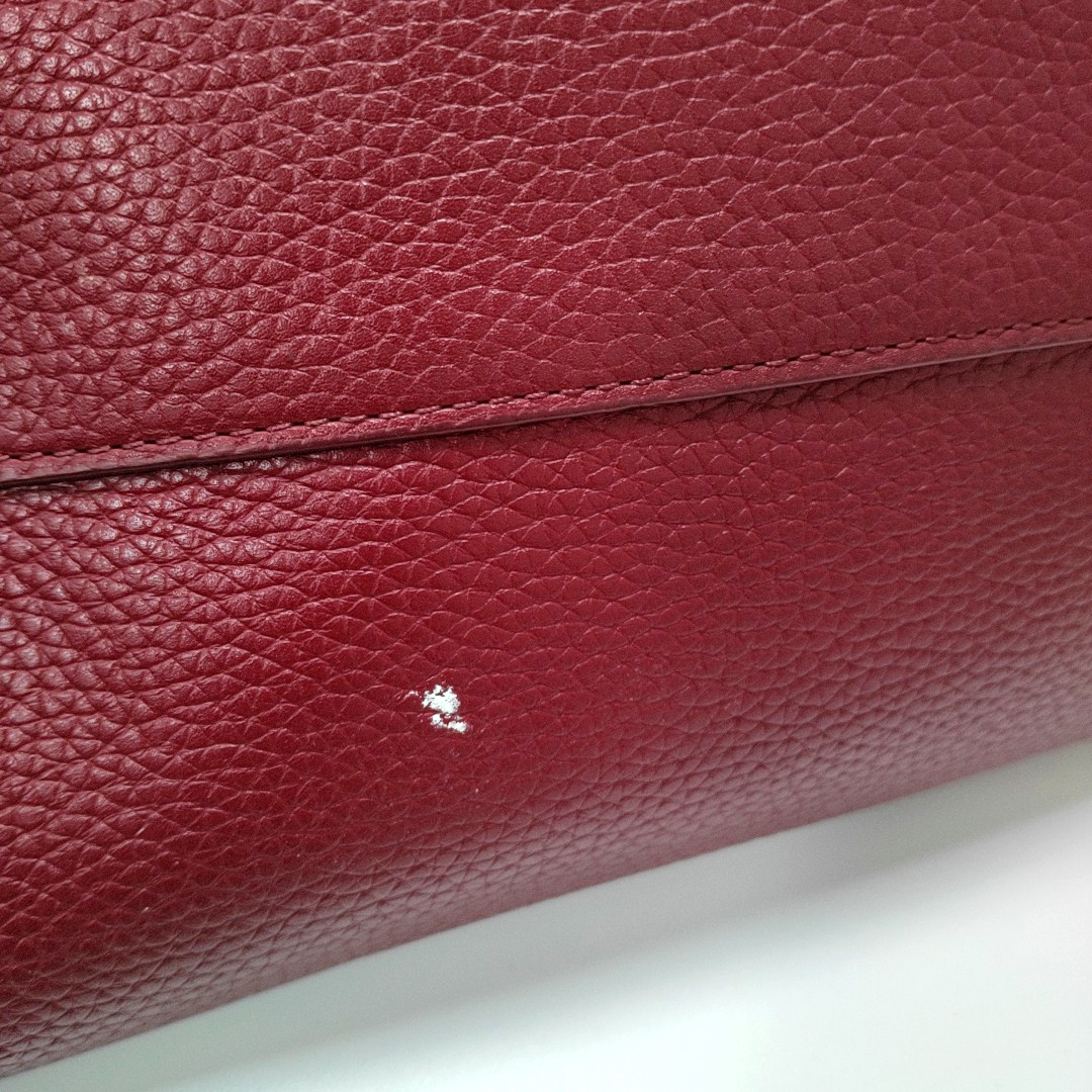 COACH SWAGGER Maroon Cowhide Single Shoulder Bag Handbag Golden hardware Removable shoulder strap-(SKU)-934444817