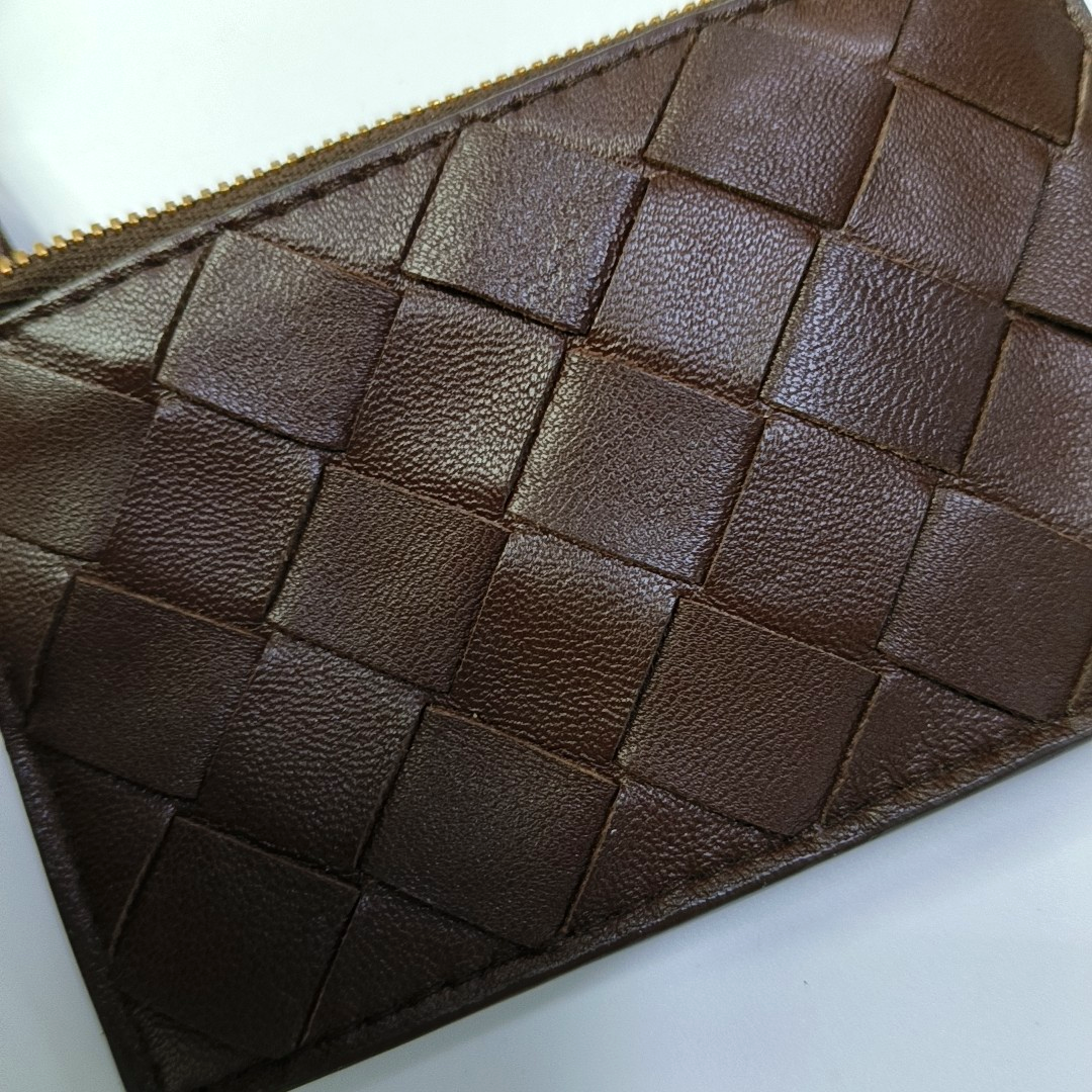 BOTTEGA VENETA Brown Cowhide Woven Wallet-(SKU)-958077989