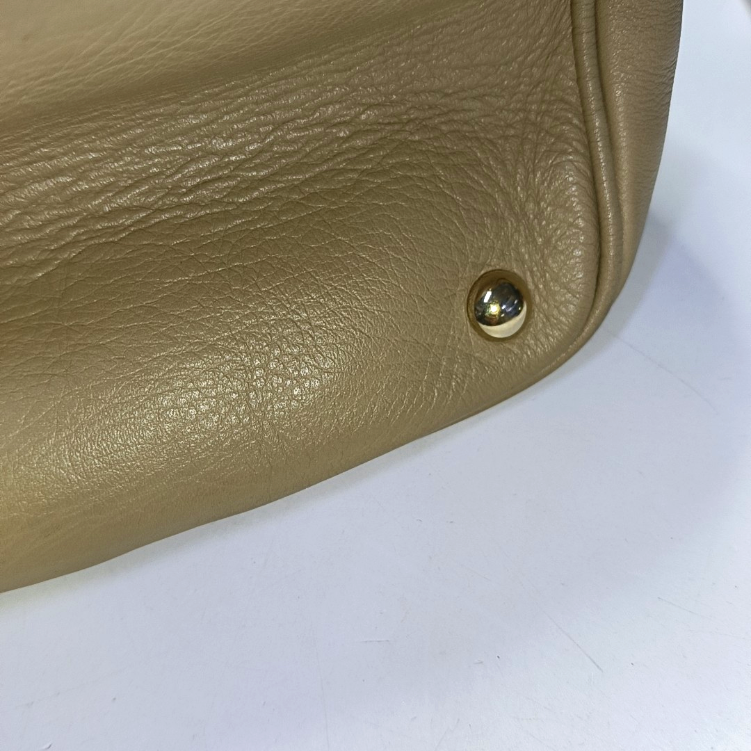 GUCCI Small size Khaki Coated Canvas Monogrammed Single Shoulder Bag Tote Golden hardware Removable shoulder strap-(SKU)-942536212