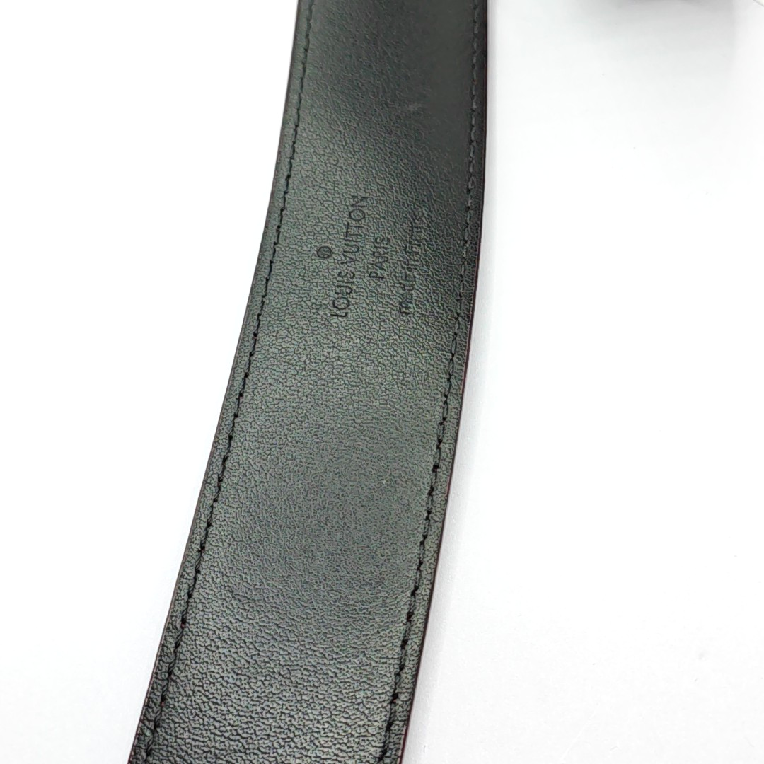 LOUIS VUITTON Red Coated Canvas Buckle Men's Belt Long108cm Width3cm-(SKU)-933530970