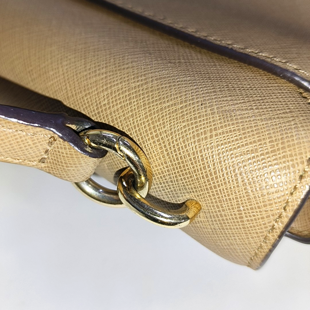 MICHAEL KORS Small size Khaki Leather Embossed Crossbody Bag, Handbag, Shoulder Bag Golden hardware Removable shoulder strap-(SKU)-940776973