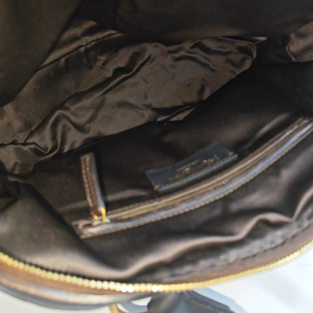 YSL MUSE Black Leather Studs Braided Handbag Shoulder Bag Golden hardware Removable shoulder strap-(SKU)-947588322