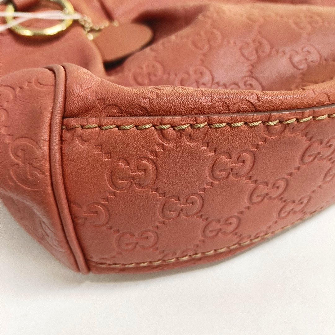 GUCCI Sukey Beige Cowhide Old Flower Embossed Handbag Single Shoulder Bag Golden hardware-(SKU)-946198626