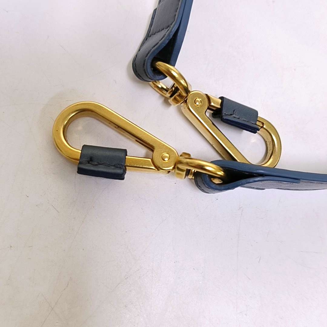 Chloé Roy Blue leather studded single shoulder bag crossbody Golden hardware shoulder straps-(SKU)-956582038