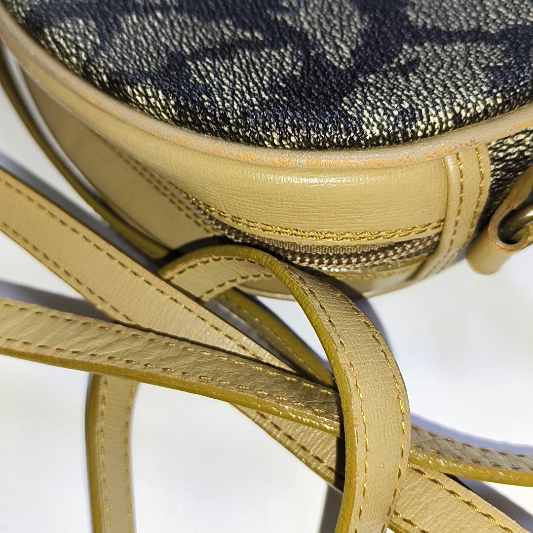 YSL Grey Coated Canvas Animal Print Crossbody Bag Single Shoulder Bag Black hardware-(SKU)-935282127