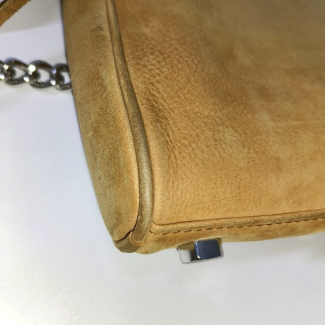 REBECCA MINKOFF M.A.C. Mustard Yellow Leather Fringe Single Shoulder Crossbody Silver Hardware Removable shoulder strap-(SKU)-935255917