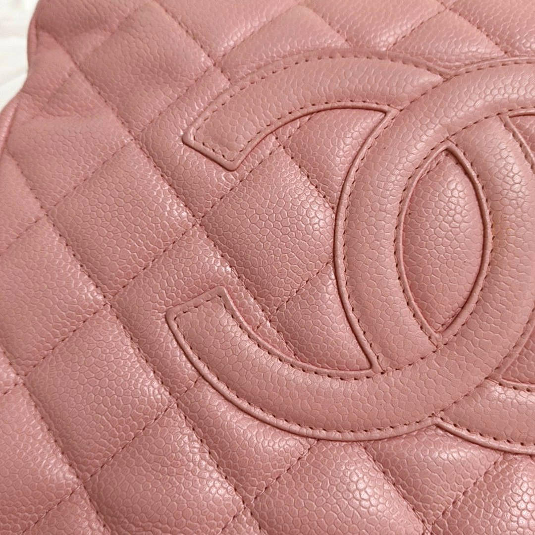 CHANEL CHANEL PST Pink Calfskin Quilted Handbag Gold Hardware 8 Clasp-(SKU)-964725019