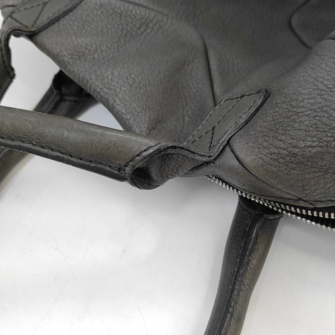 YSL EASY Medium size Dark Grey Leather Quilted Handbag Silver Hardware-(SKU)-955054552