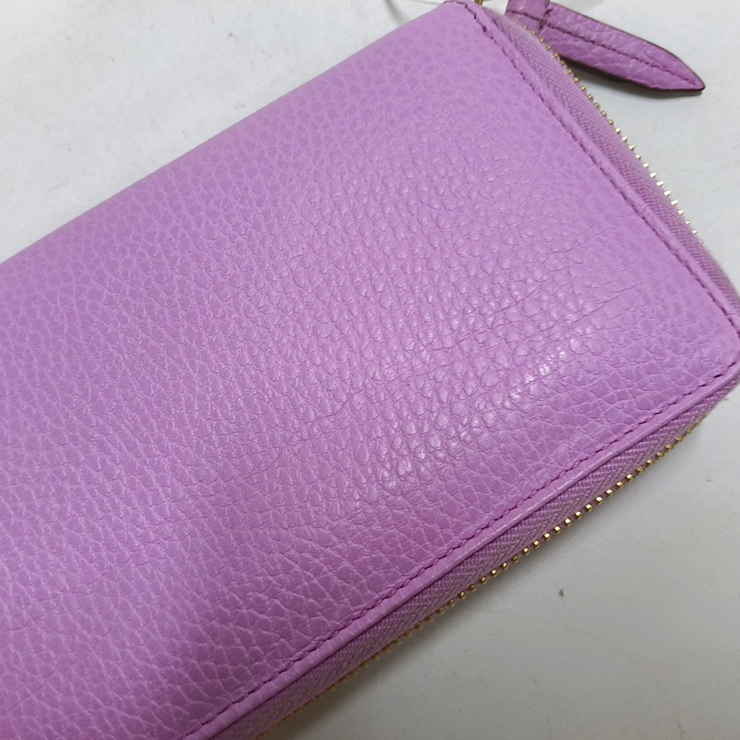 GUCCI GG Marmont Fuchsia Cowhide Badge Wallet Golden hardware-(SKU)-941729773