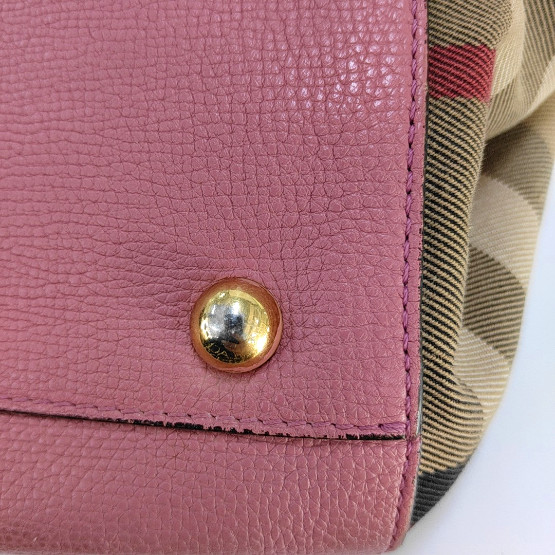 BURBERRY Canterbury mini Pink cowhide horse race pattern shoulder bag/handbag Golden hardware-(SKU)-954760637
