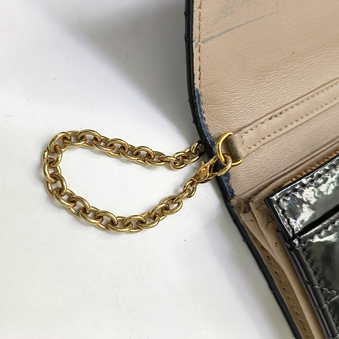 DIOR Lady Dior Black Patent Leather Wicker Pattern Quilted Handbag Golden hardware-(SKU)-954980495