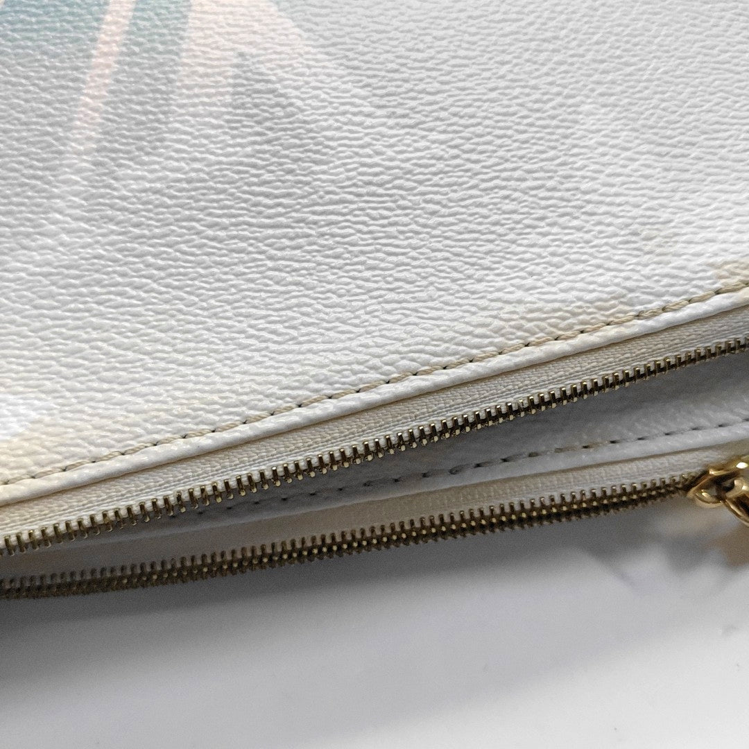 LOUIS VUITTON MULTI Blue Coated Canvas Monogram Five in One Crossbody Bag Shoulder Bag Gold Hardware Pockets 2 Removable Straps-(SKU)-968235817