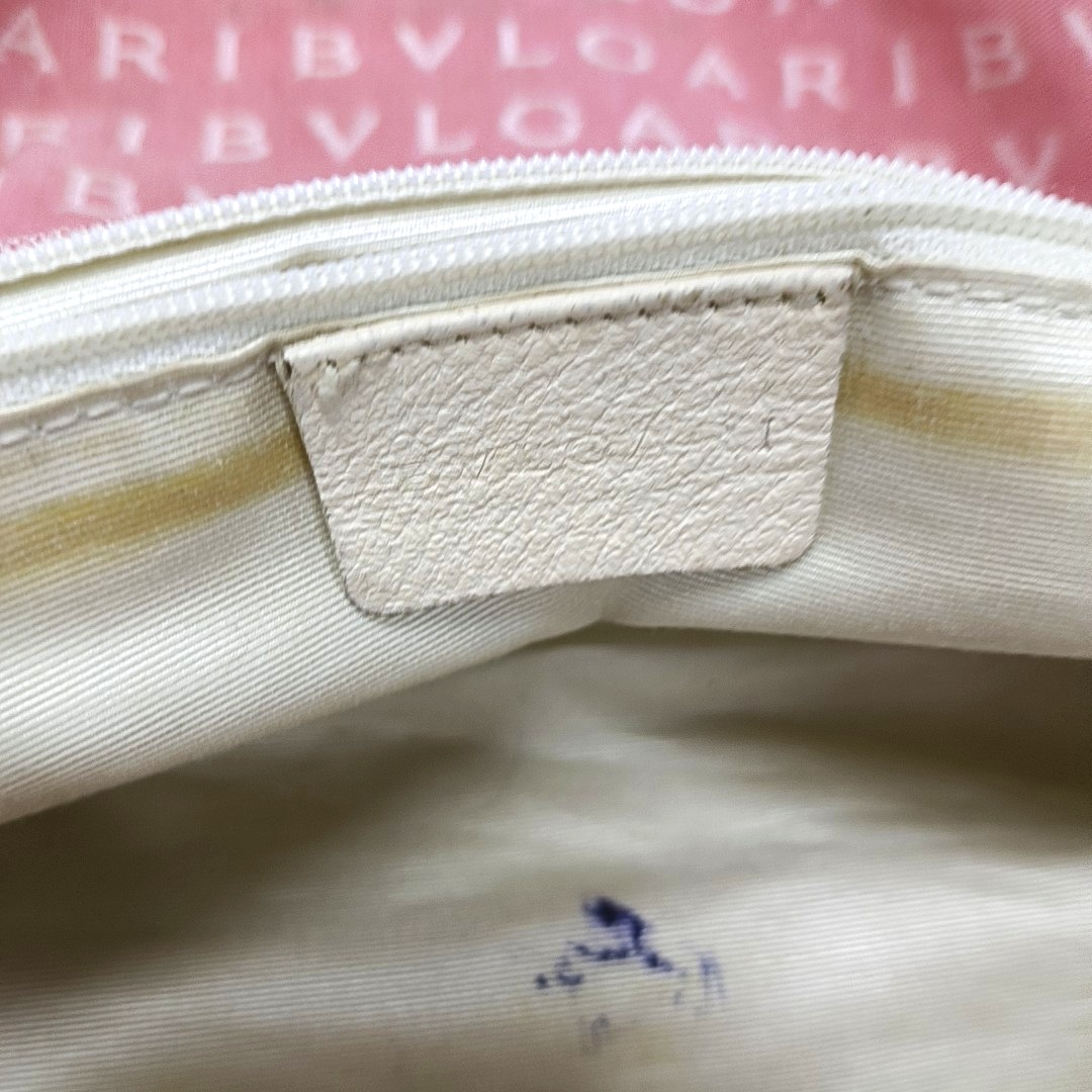 BVLGARI LA MANIE DES LOGOS Pink Canvas Jacquard Crossbody Shoulder Bag Silver Hardware Removable shoulder strap-(SKU)-13296603