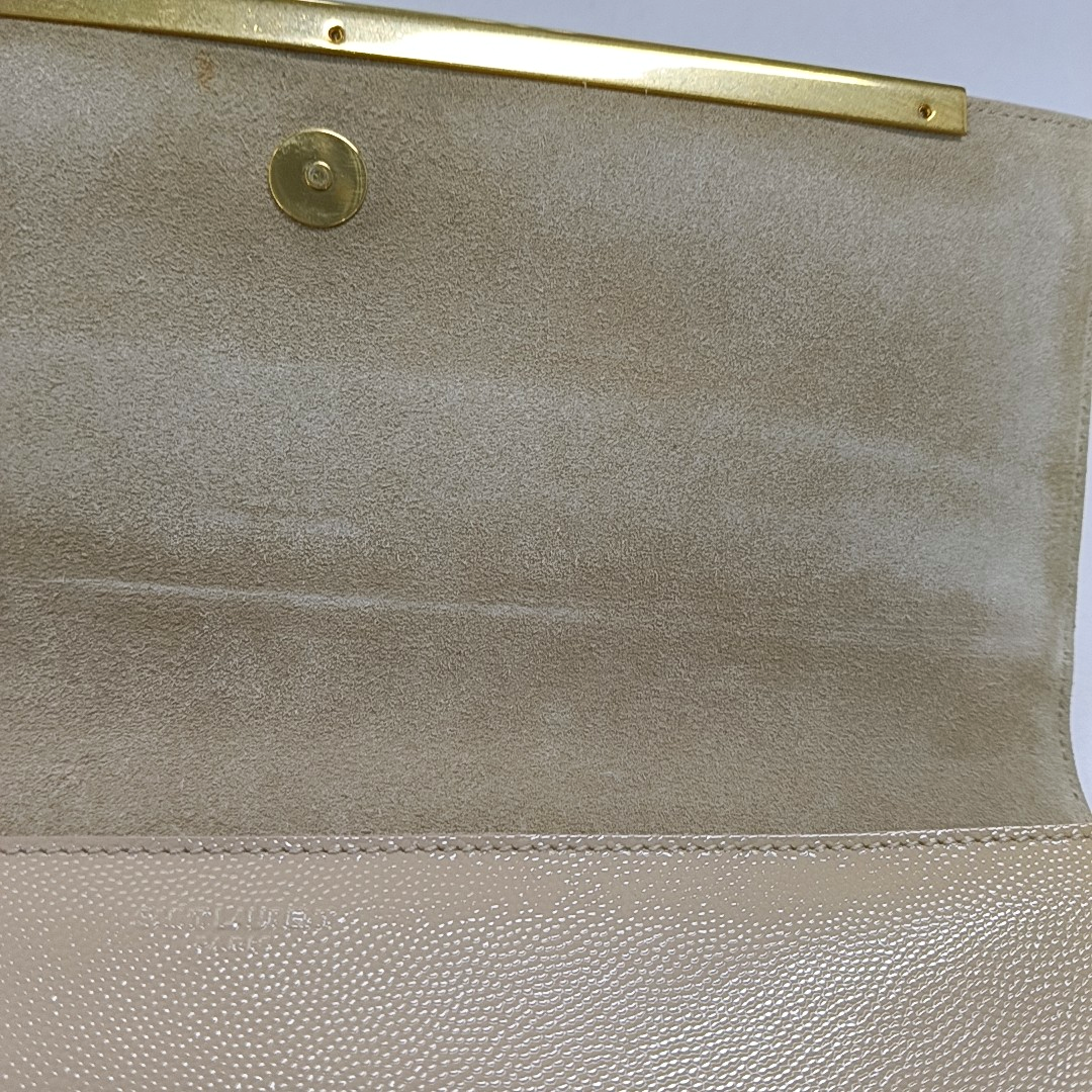 YSL Khaki Cowhide Handbag Golden hardware-(SKU)-948372708