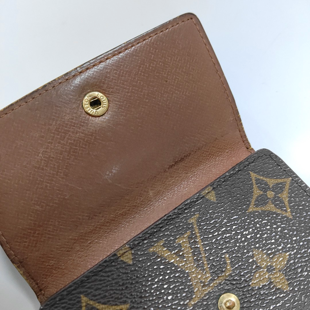 LOUIS VUITTON ELISE Brown coated canvas vintage wallet Golden hardware Vintage model-(SKU)-953704292