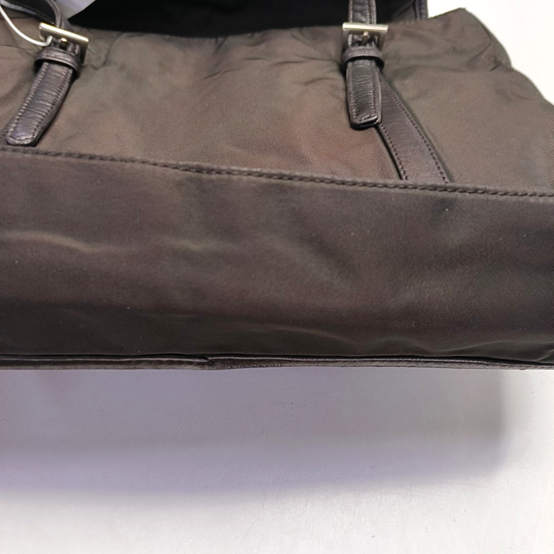 PRADA Tote bag Black Nylon Single Shoulder Bag Handbag Silver Hardware-(SKU)-945954813