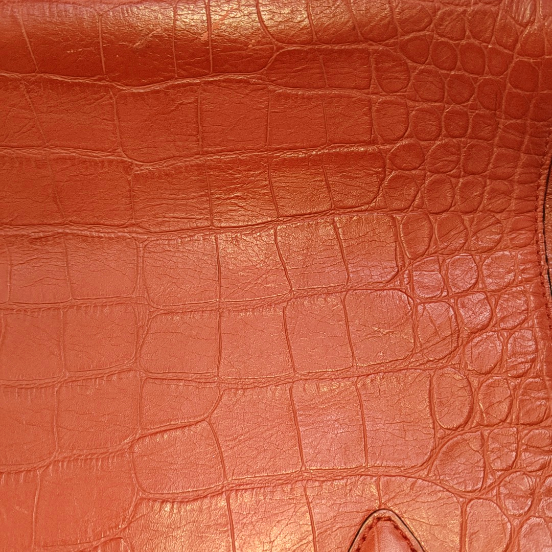 MCM Red Leather Textured Tote Bag Silver Hardware-(SKU)-933876328