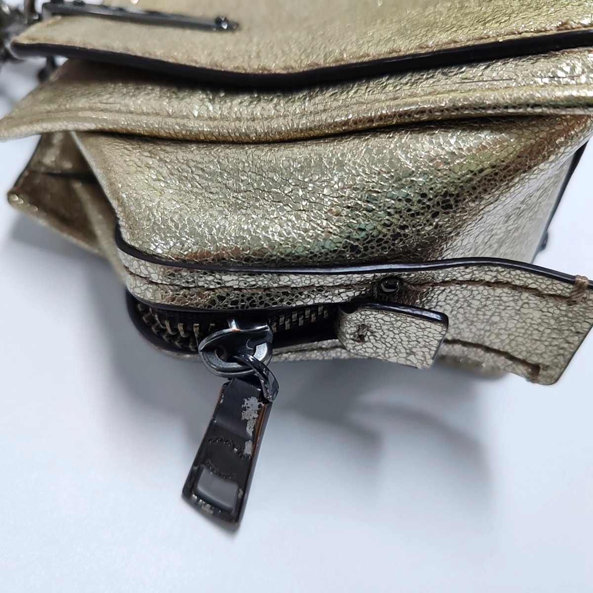 COACH DREAMER Champagne Cowhide Single Shoulder Handbag Crossbody Golden hardware Removable shoulder strap-(SKU)-934000281