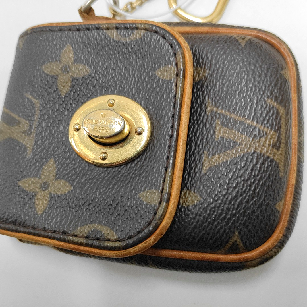 LOUIS VUITTON TULUM Brown Coated Canvas Monogrammed Change Purse Golden hardware-(SKU)-947601683