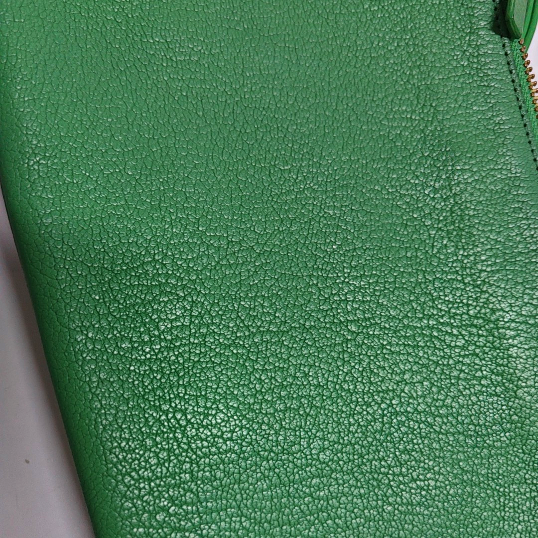 CELINE TRIO Small size Green Sheepskin Shoulder Bag Golden hardware-(SKU)-947272466